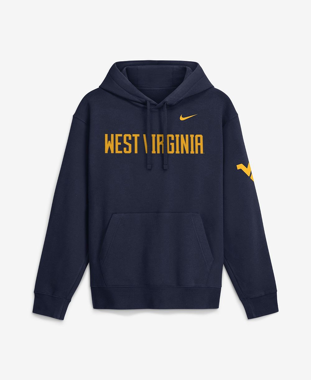 Худи Nike Men's Navy West Virginia Mountaineers 2026 Sideline Club Fleece