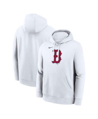 Nike Men's White Boston Red Sox Logo Club Hoodie