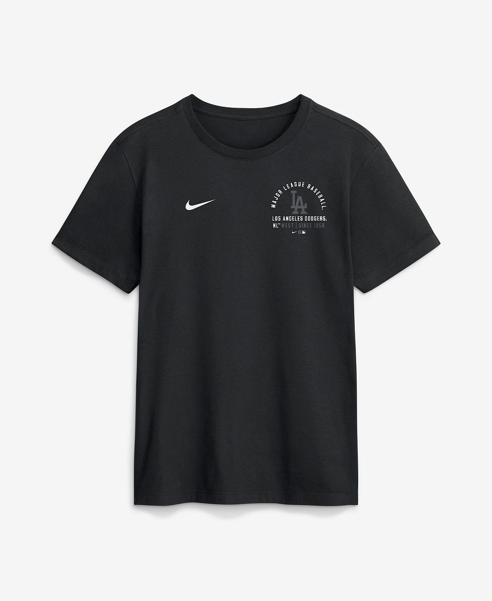 Мужская футболка Nike Black Los Angeles Dodgers Split Logo