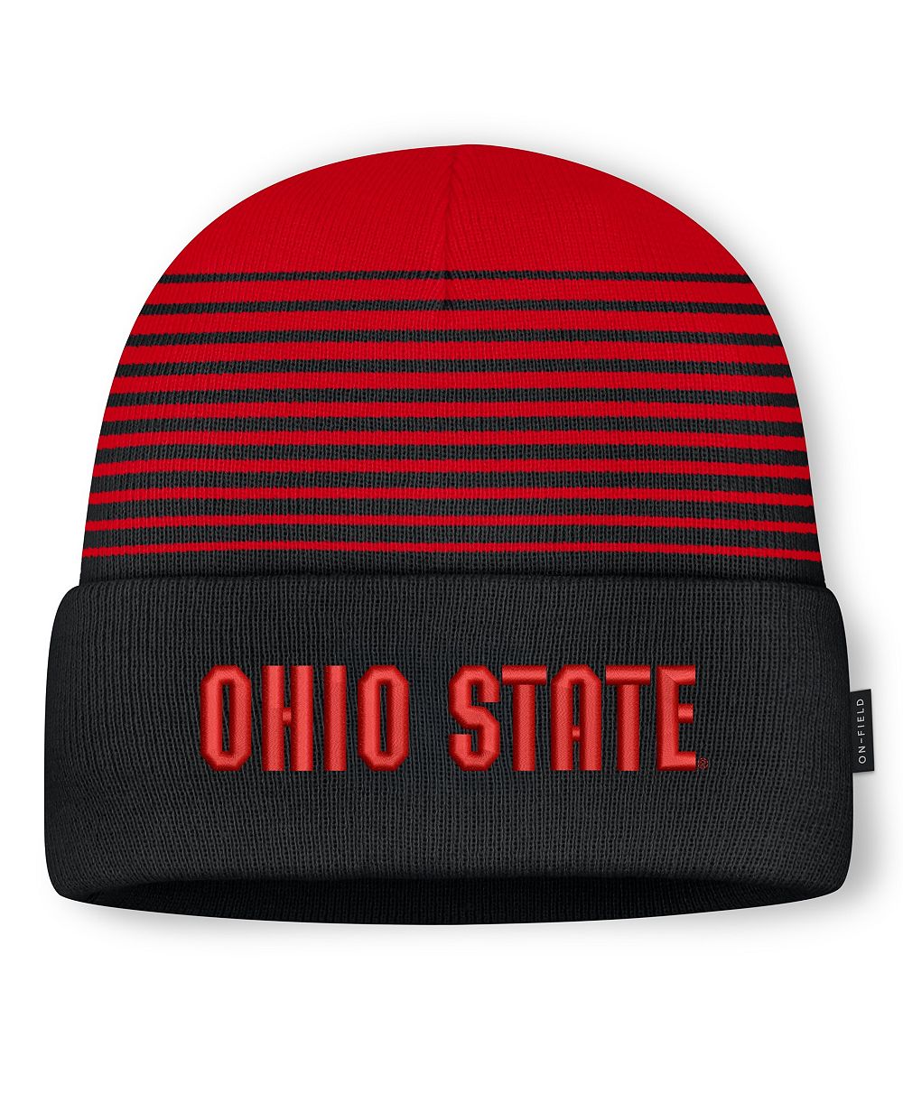 Мужская и женская кепка Nike Ohio State Buckeyes On-Field Utility Knit Scarlet/Black