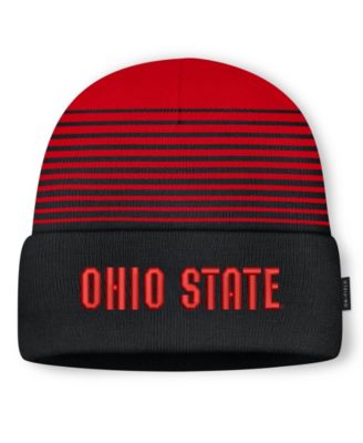 Мужская и женская кепка Nike Ohio State Buckeyes On-Field Utility Knit Scarlet/Black