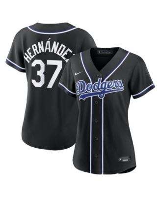 Женская джерси Nike Teoscar Hernandez Los Angeles Dodgers Fashion Black Out Replica черная