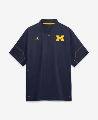 Jordan Мужская рубашка Michigan Wolverines 2026 Sideline Short Sleeve Quarter-Zip Coach