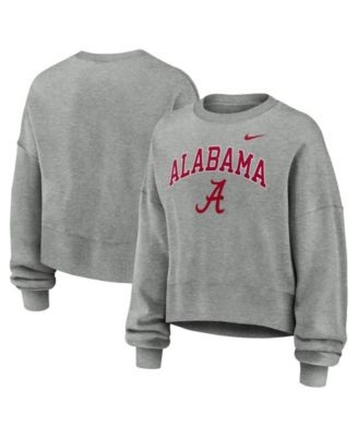 Женское худи Nike Heather Gray Alabama Crimson Tide Oversized Phoenix Arch Pullover Sweatshirt