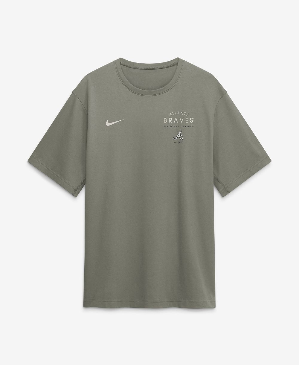 Мужская футболка Nike Olive Atlanta Braves Statement Dri-FIT Primary