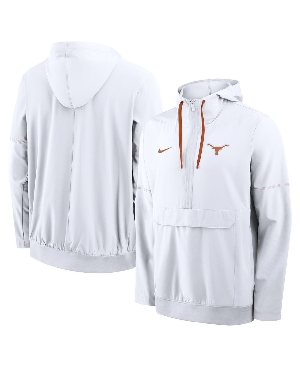 Nike Мужское худи-анорак с полумолнией Texas Longhorns 2026 Sideline White