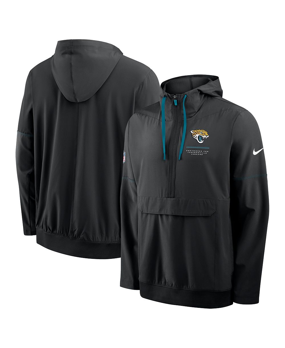 Мужское худи Nike Jacksonville Jaguars Sideline Anorak Half-Zip черного цвета