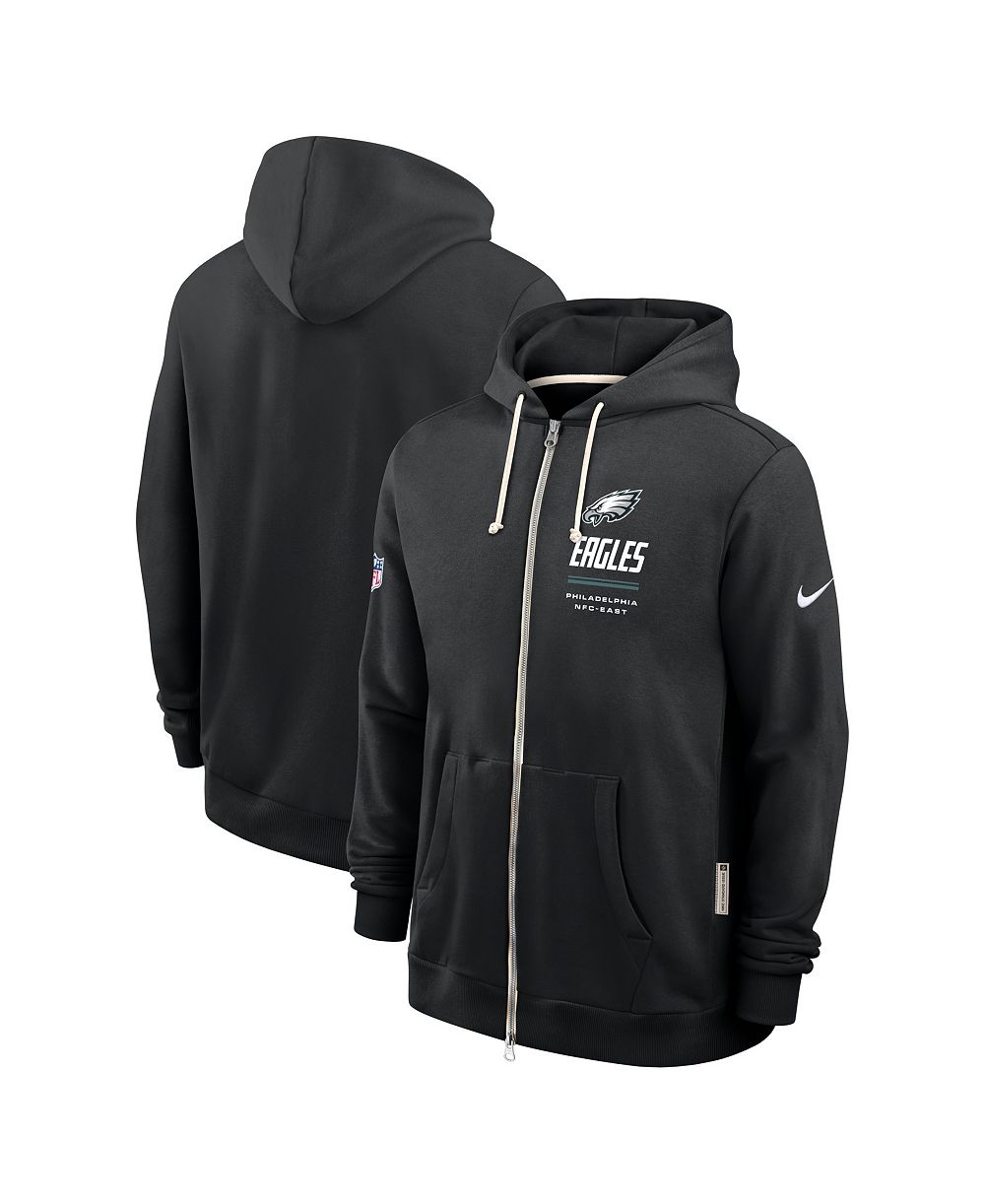 Nike Men's Black Philadelphia Eagles Sideline Standard Issue Dri-FIT Full-Zip Hoodie