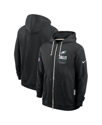 Nike Мужское черное худи Full-Zip Dri-FIT Philadelphia Eagles Sideline Standard Issue