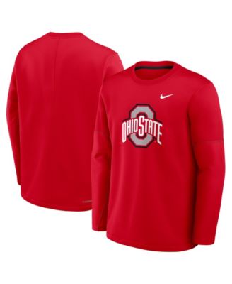 Мужская футболка Nike Scarlet Ohio State Buckeyes 2026 Sideline Coaches Therma-FIT Long Sleeve