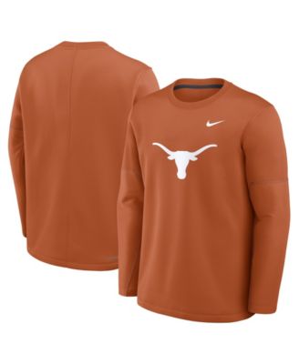 Nike Texas Longhorns 2026 Sideline Coaches Therma-FIT Топ с длинным рукавом Мужской