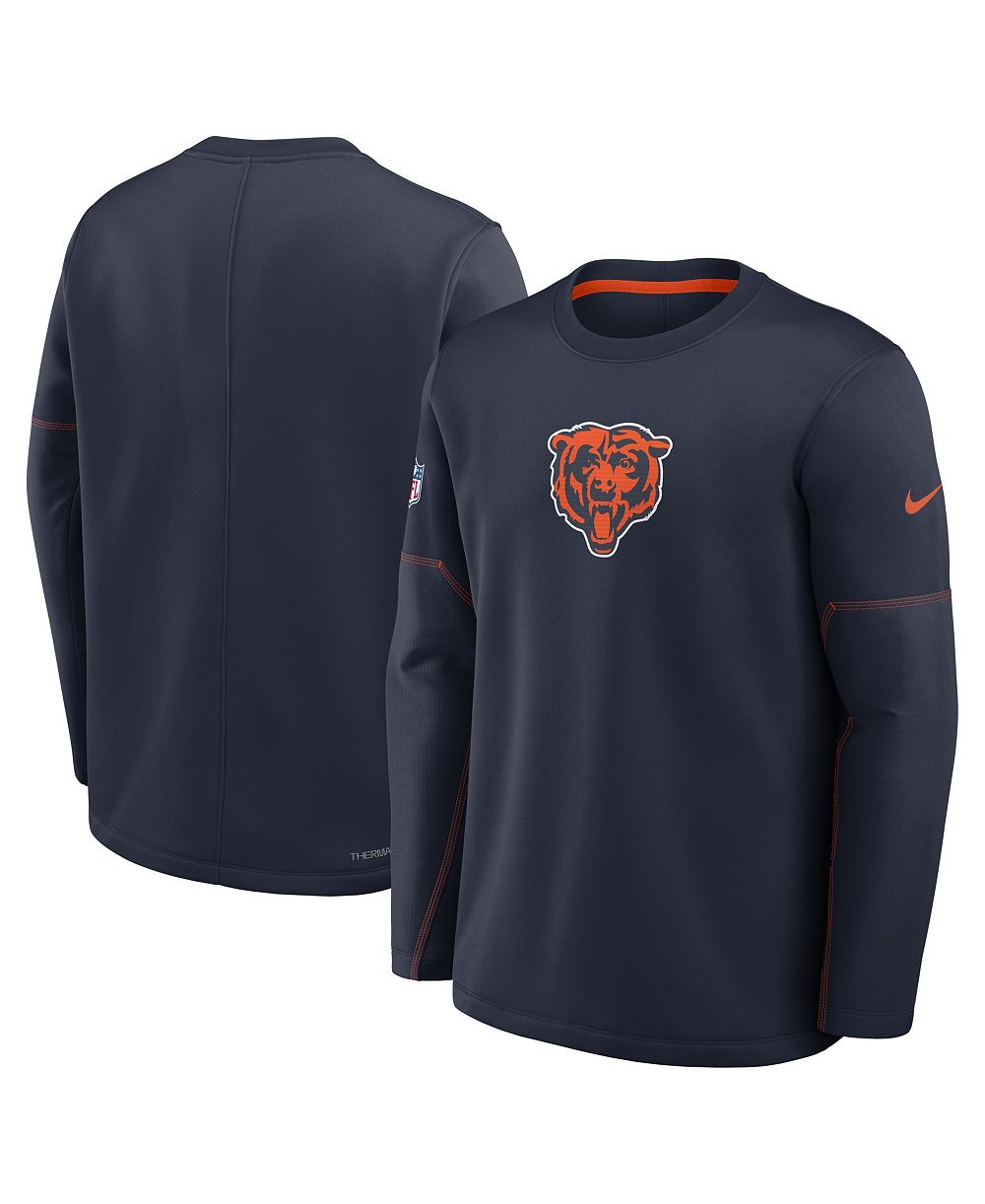 Мужское темно-синее свитшот Nike Chicago Bears Sideline Coaches Midweight Therma-FIT
