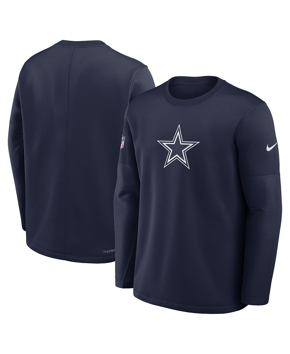 Мужская свитшот Nike Navy Dallas Cowboys Sideline Coaches Midweight Therma-FIT