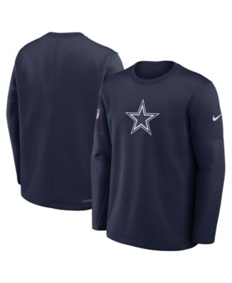 Мужская свитшот Nike Navy Dallas Cowboys Sideline Coaches Midweight Therma-FIT