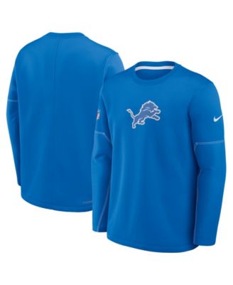 Nike Мужской Blue Detroit Lions Sideline Coaches Midweight Therma-FIT свитшот