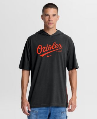 Мужская футболка Nike Black Baltimore Orioles Arched Wordmark Tri-Blend Hooded