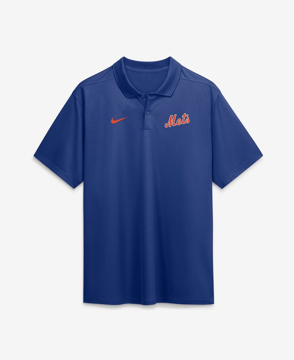 Мужская рубашка Nike Men's Royal New York Mets Dri-FIT Victory Polo Shirt