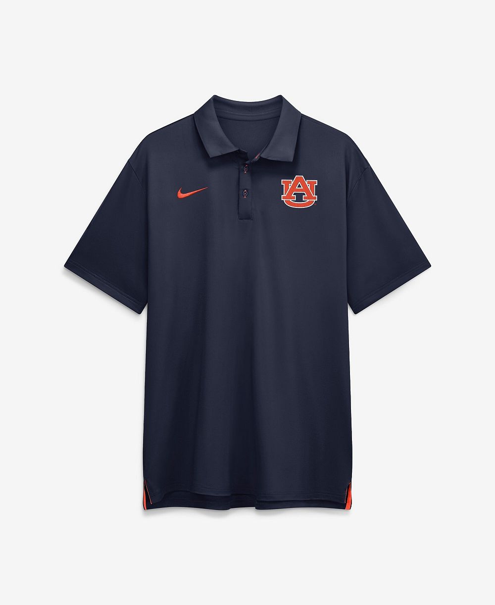 Мужская рубашка-поло Nike Navy Auburn Tigers 2026 Sideline Tour Dri-FIT