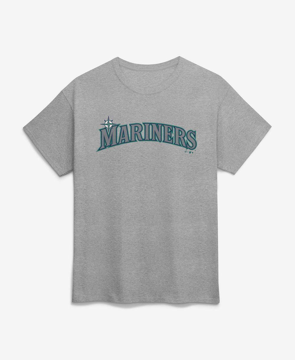 Logo Athletic Men's Heather Gray Seattle Mariners Wordmark T-Shirt