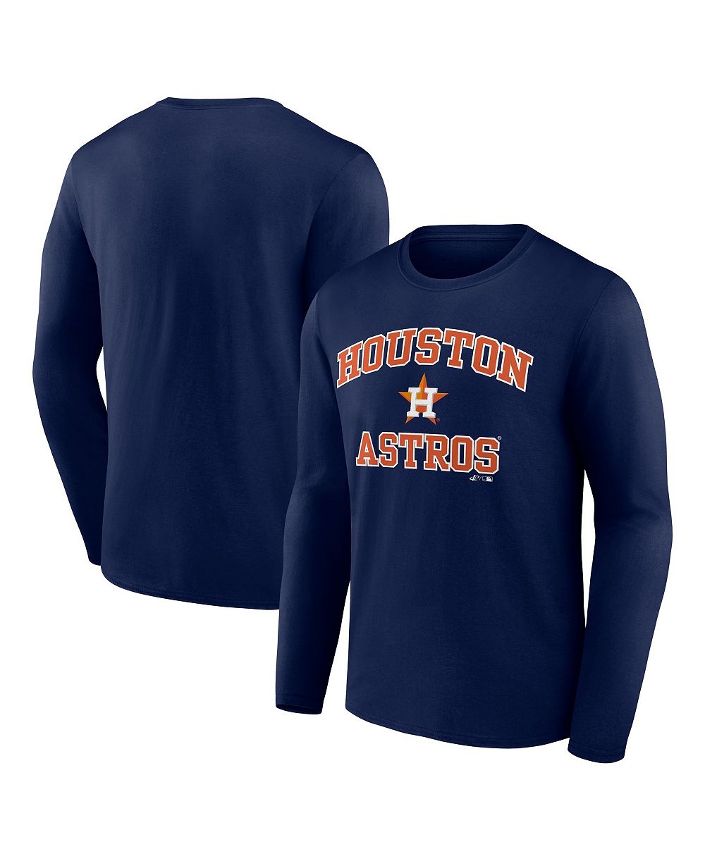 Logo Athletic Мужская футболка Houston Astros Heart & Soul с длинным рукавом