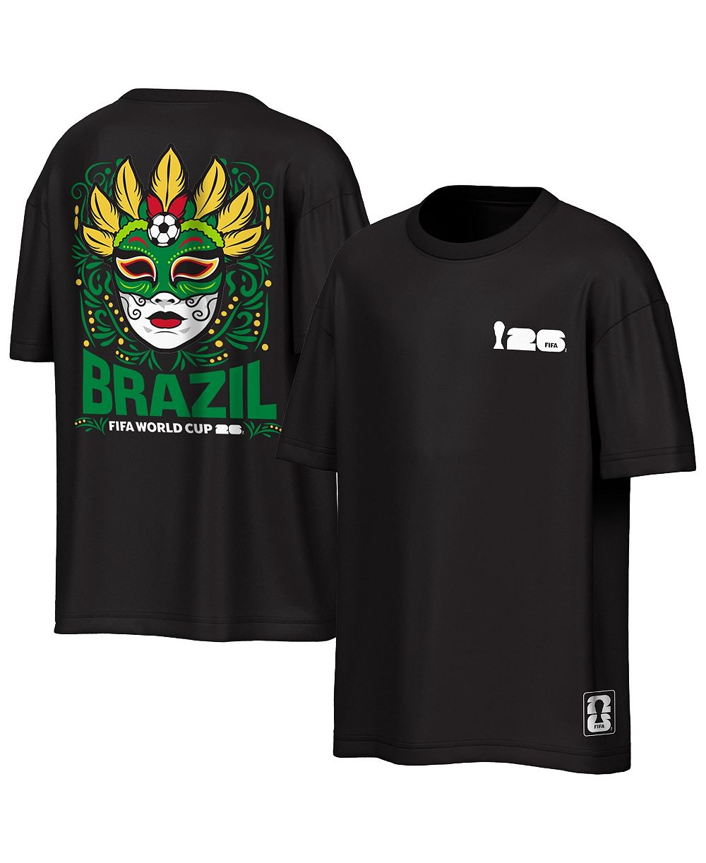 Outerstuff Men's Black Brazil FIFA World Cup 2026 Rally Oversized T-Shirt