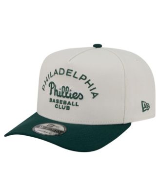 Мужская кепка New Era Cream/Dark Green Philadelphia Phillies Chrome A-Frame 9FIFTY Snapback