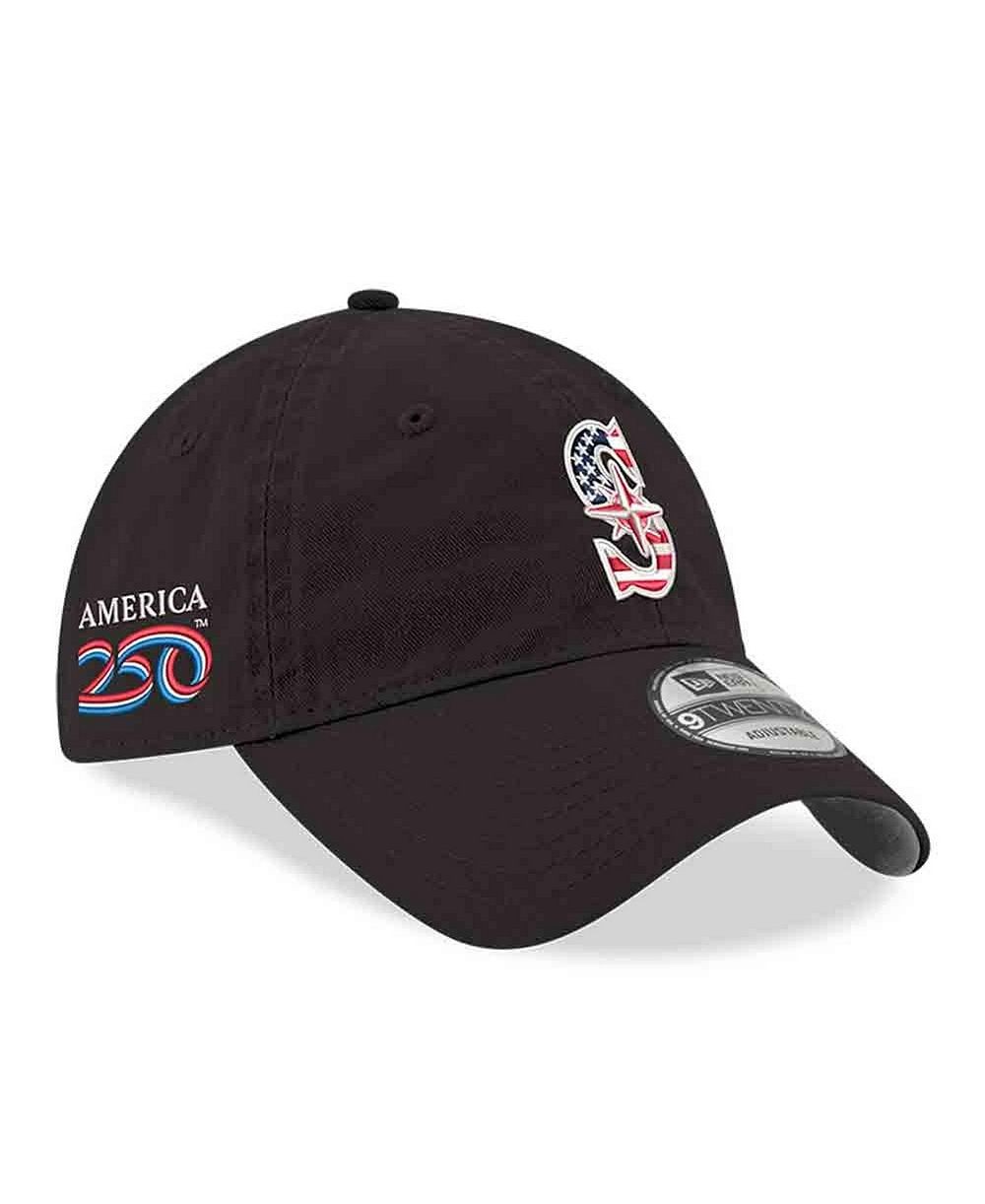 Мужская кепка New Era Black Seattle Mariners America 250 9TWENTY Adjustable