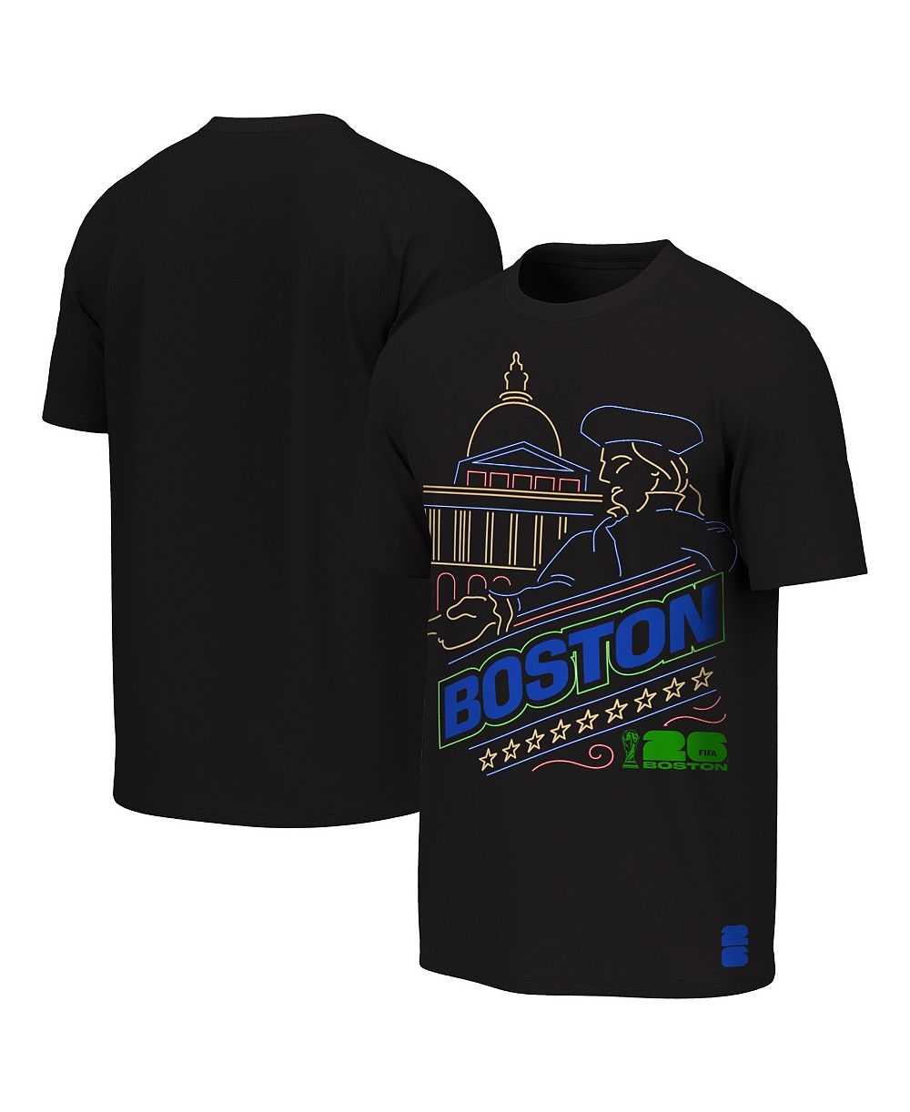 Outerstuff Big Boys and Girls Black FIFA World Cup 2026 Boston Neon City Night T-Shirt