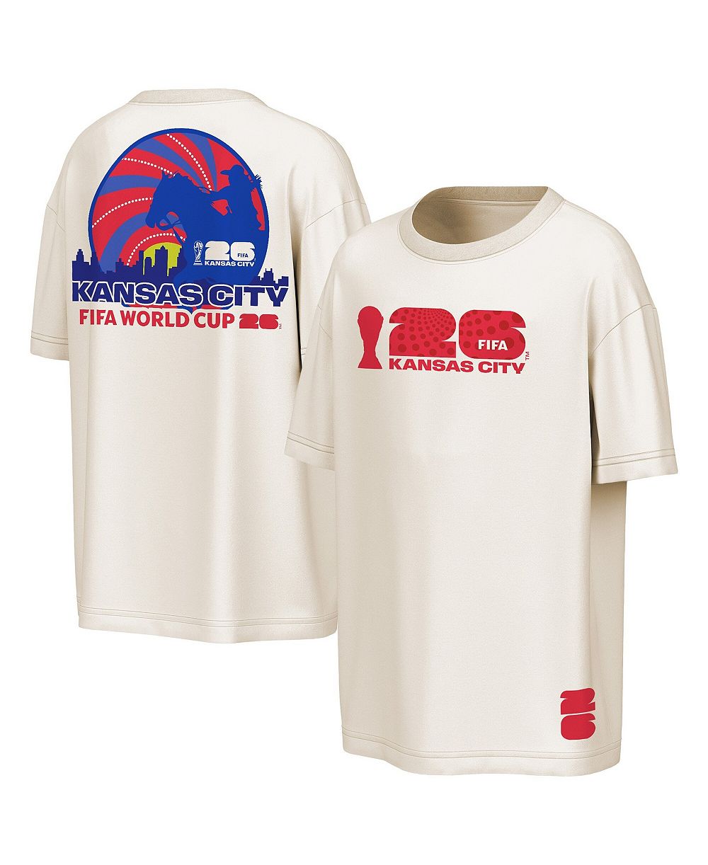 Outerstuff Men's Natural FIFA World Cup 2026 Kansas City Big City Poster T-Shirt