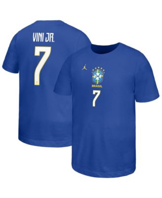 Детская футболка Jordan Vini Jr. Royal Brazil National Team Name & Number