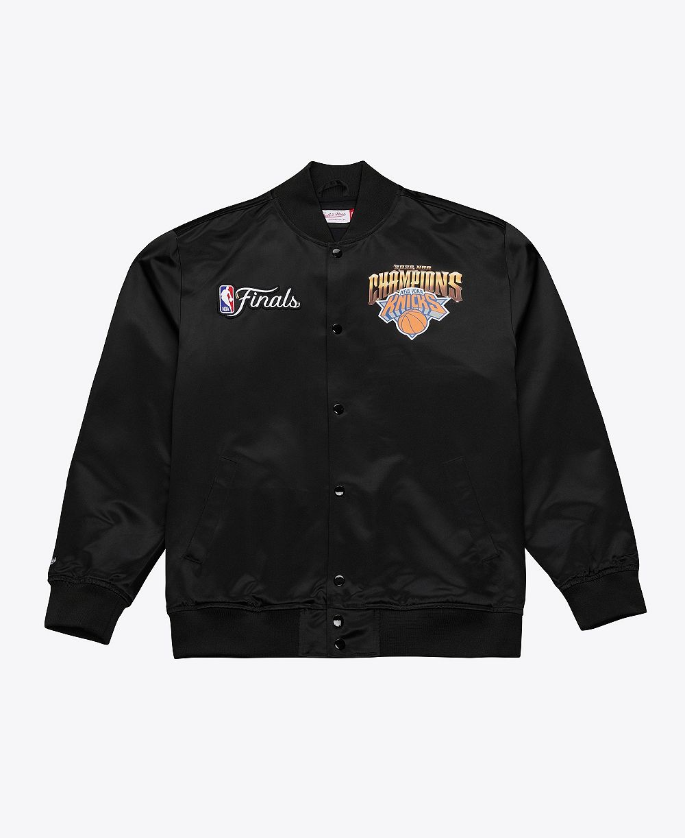 Mitchell & Ness Men's Black New York Knicks 2026 NBA Finals Champions Satin Full-Snap Jacket
