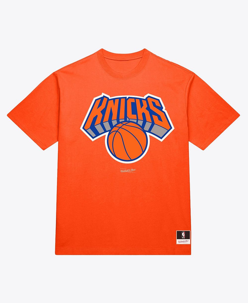 Мужская футболка Mitchell & Ness Orange New York Knicks Basic