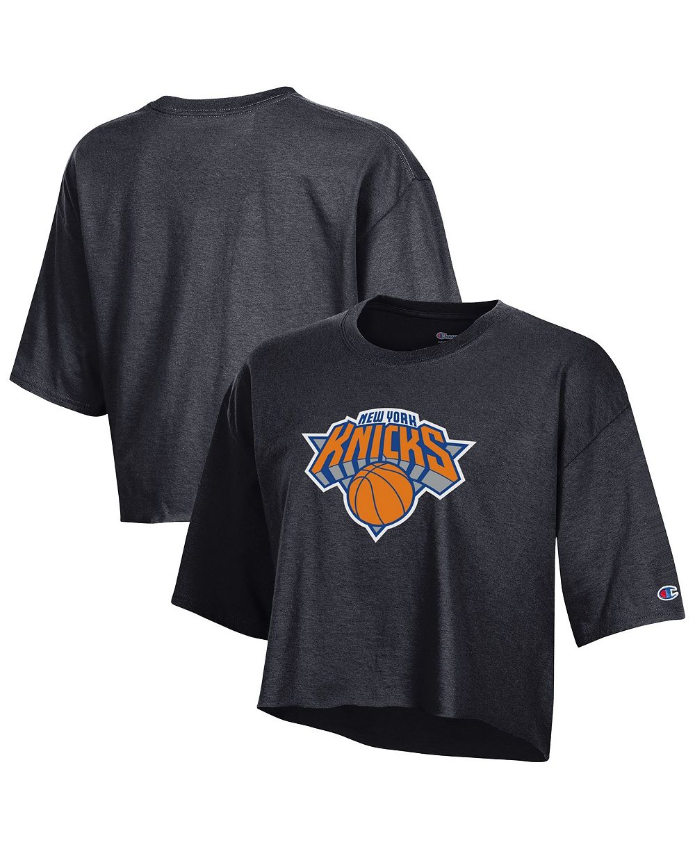 Champion Женская черная укороченная футболка Boyfriend New York Knicks