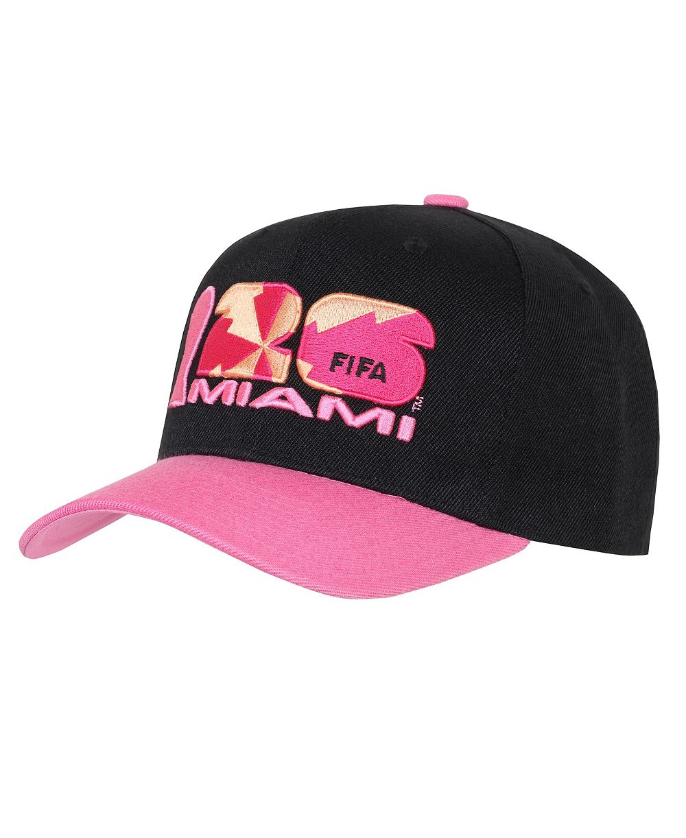 Мужская кепка Outerstuff FIFA World Cup 2026 Miami Host City Pro Snapback Black/Pink