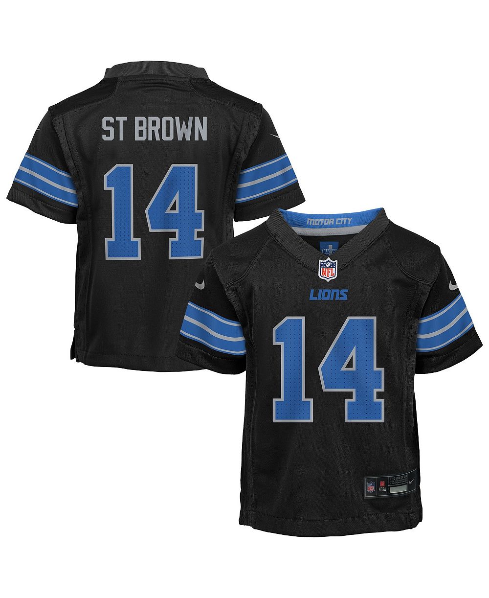Детская джерси Nike Detroit Lions Alternate Game в цвете Black (Amon-Ra St. Brown)