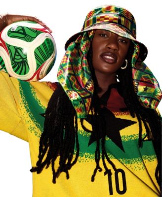 KIN Apparel Unisex Kente Reversible Satin Bucket Hat