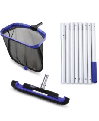 XDOVET Pool Cleaning Kit Leaf Skimmer Brush Pole Set