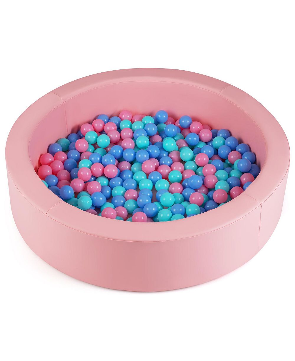 Slickblue Toddler Soft Round Ball Pit with Removable Washable PU Cover