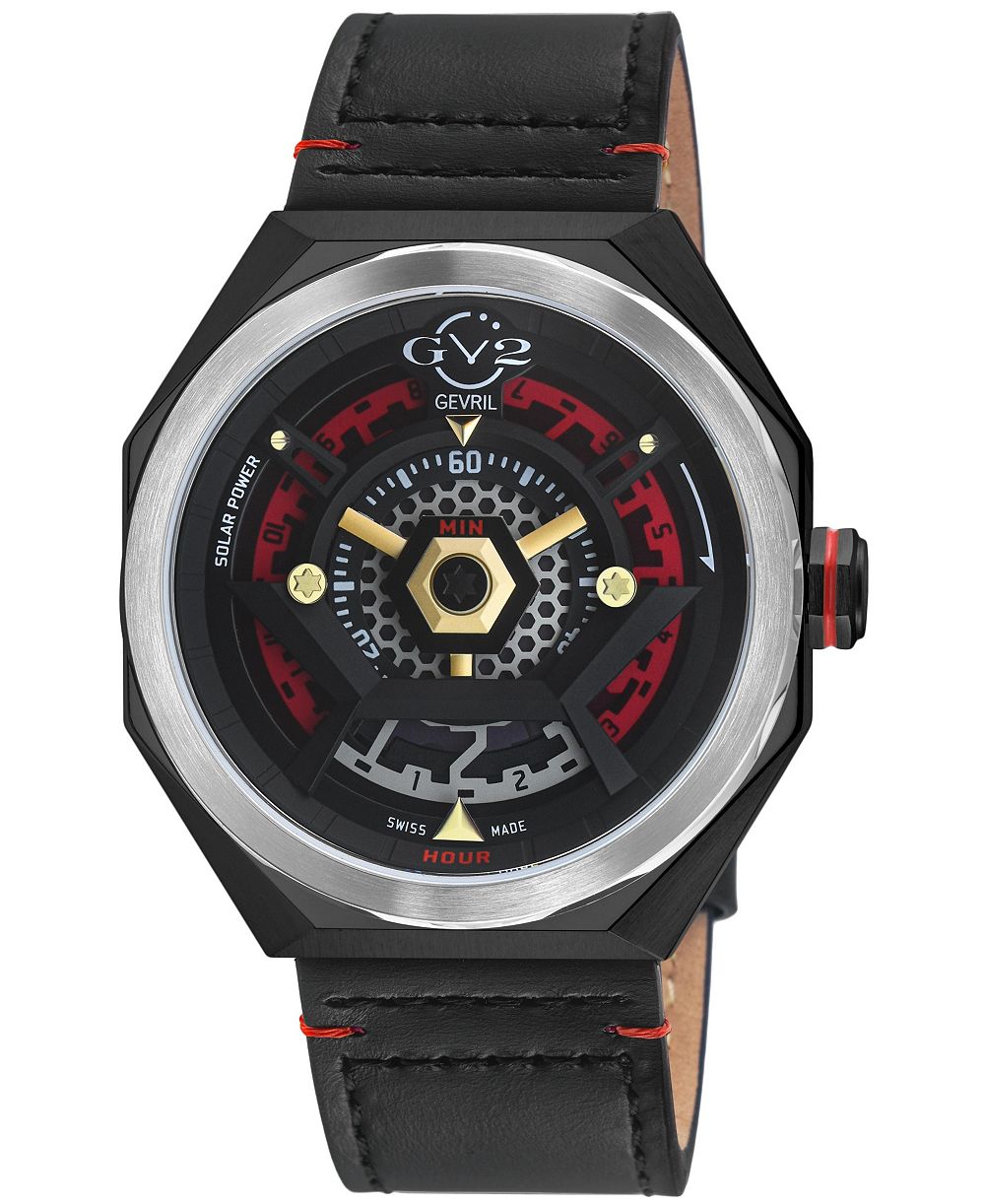 GV2 by Gevril Мужские часы Stella Solare Swiss Quartz Italian Leather Strap