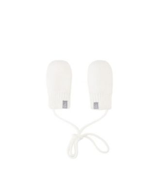 Deux par Deux Baby Unisex Infant (3 Months- 12 Months) Knit Mittens with String
