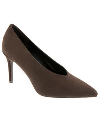 Dark brown suede