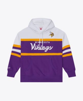 Mitchell & Ness мужской флисовый свитшот с капюшоном с графикой тренера с логотипом Minnesota Vikings