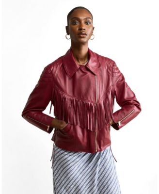 Женская кожаная куртка FURNIQ UK Dakota Fringed