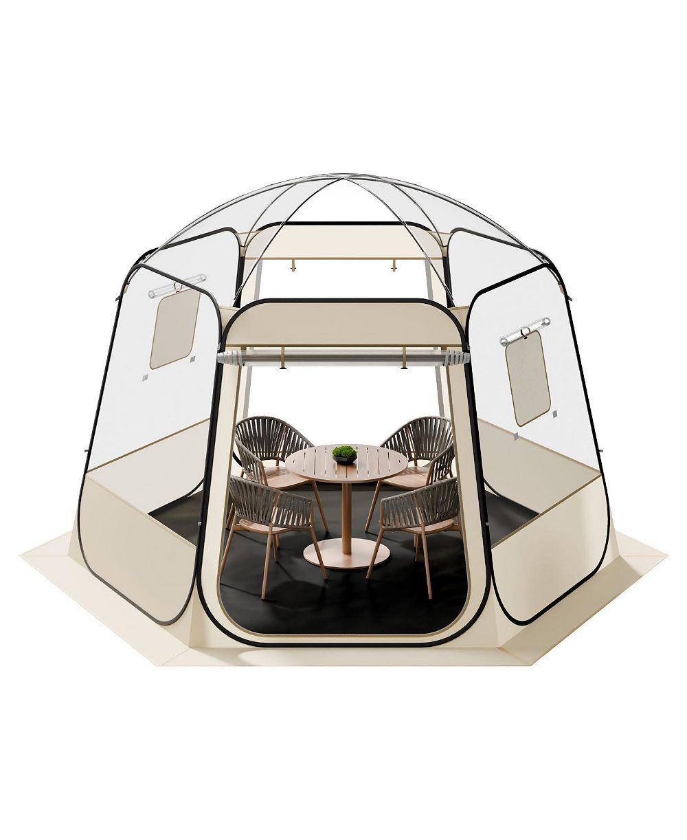 Палатка VEVOR Pop up Bubble Tent 10 x 9.2 ft прозрачная спортивная, на 4-8 человек, всепогодная
