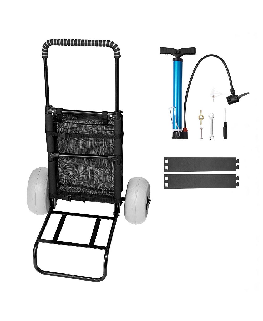 VEVOR Beach Dolly with Big Wheels for Sand 9 in Balloon Wheels Beach Gardening