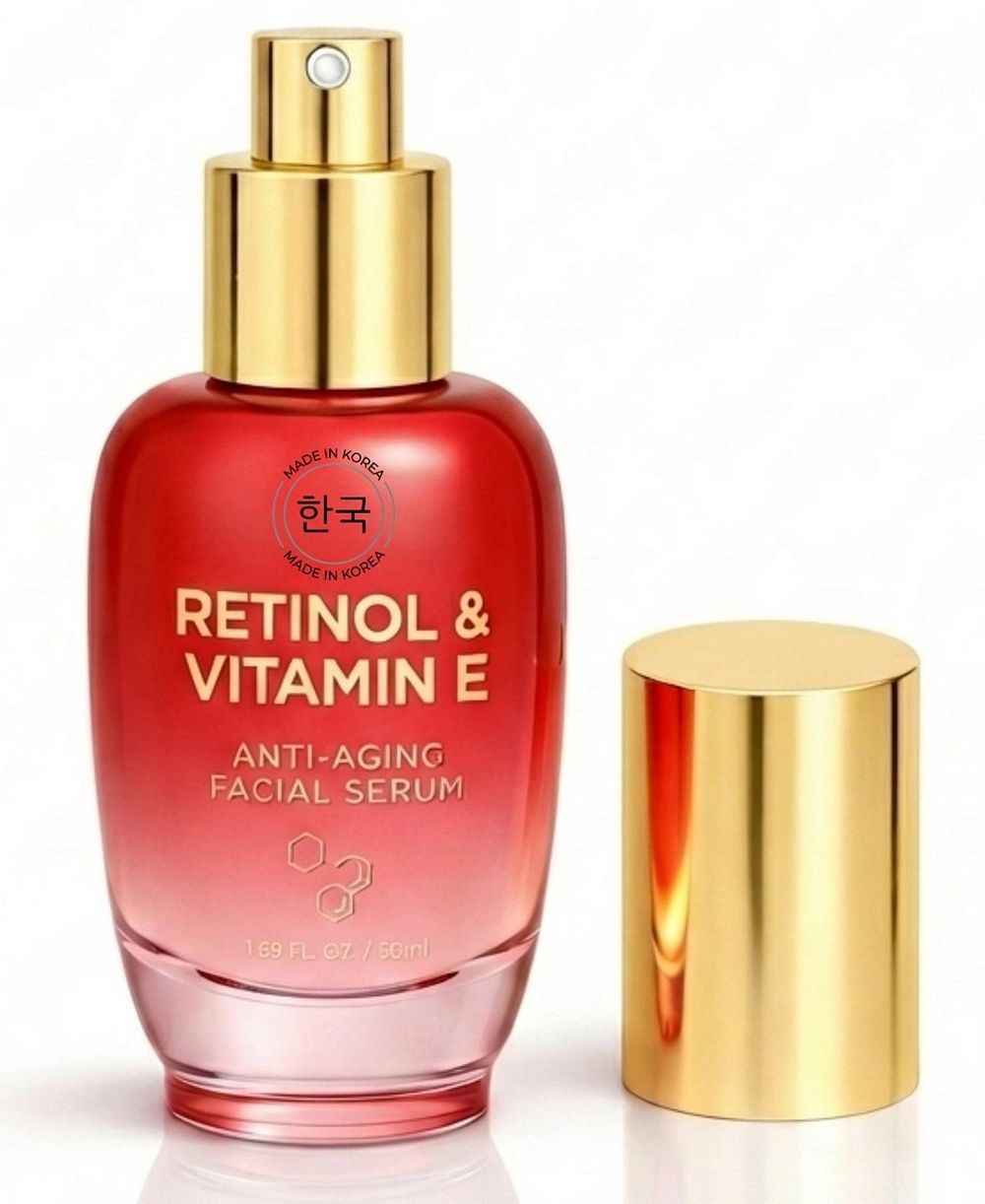Lovery Сыворотка для лица с ретинолом и витамином E - Корейский уход за кожей Anti-Aging