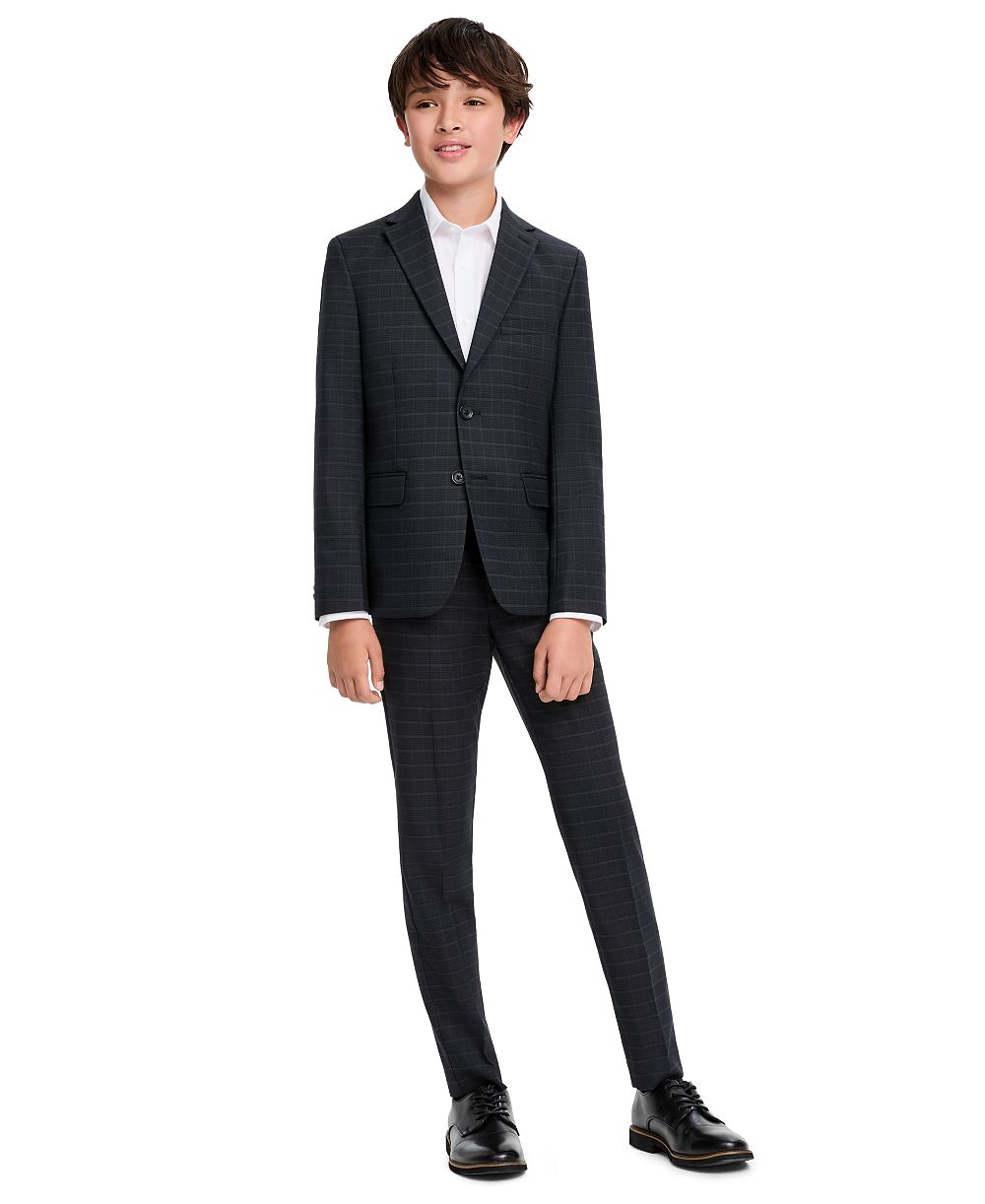 Детский комплект из пиджака и брюк Kenneth Cole Reaction с клетчатым узором, 2 предмета