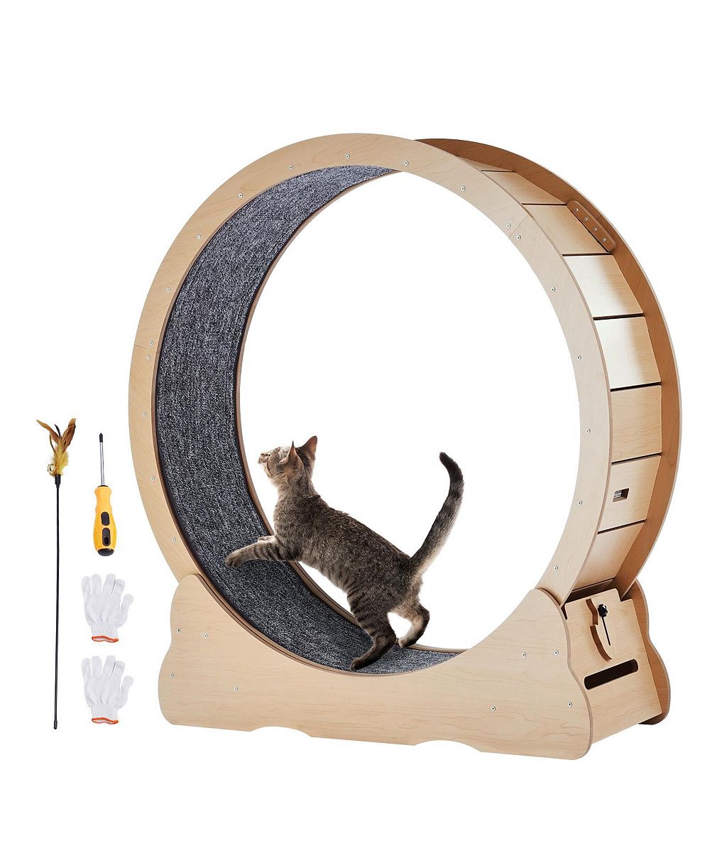 VEVOR Cat Exercise Wheel  Large Cat Treadmill Wheel for Indoor Cats Yellow