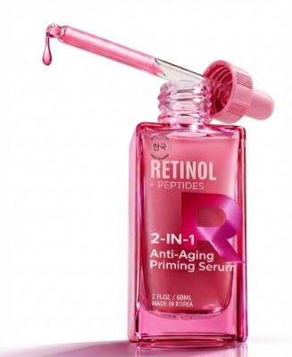 Lovery Retinol and Peptides 2-in-1 Anti-Aging Priming Serum - Korean Skin Care Firming and Smoothing Treatment