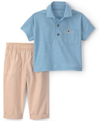 Carter's Детский комплект из рубашки поло с коротким рукавом и брюк 2-Piece Set
